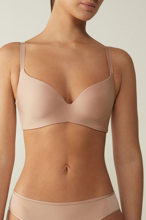 Intimissimi Adele Triangle Bra in Ultralight Microfiber Natural - 044 - Soft Beige | 6730IELXH