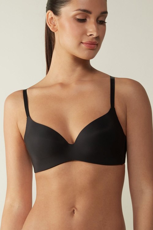 Intimissimi Adele Triangle Bra in Ultralight Microfiber Black - 019 - Black | 7265XEHZF