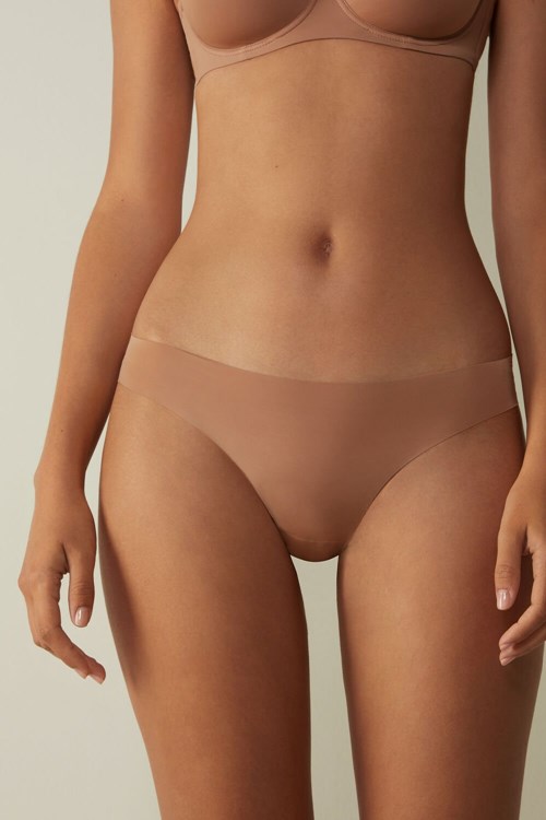 Intimissimi Brazilian Panties in Seamless Ultra Light Microfiber Natural - 417i - Medium Beige | 4718HMNBE