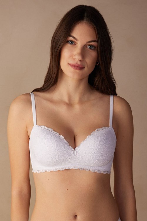 Intimissimi Claudia Balconette Bra in Lace White - 001 - White | 2709GECPJ