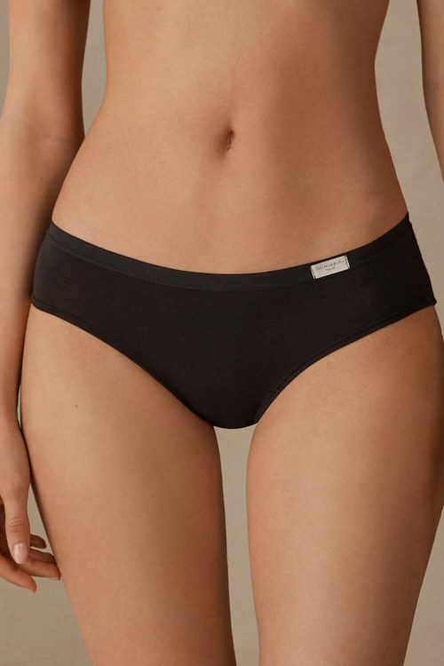 Intimissimi Cozy Panties in Cotton Black - 019 - Black | 2869MTANF