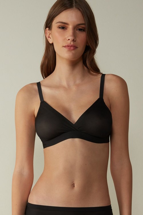 Intimissimi Emma Invisible Touch Triangle Bra Black - 019 - Black | 8437UOJZQ