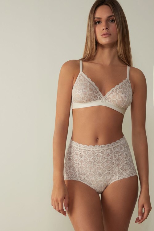 Intimissimi Emma Triangle Bra in Lace Natural - 2280 - Silk Pink | 6415BHGUR