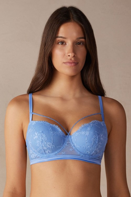 Intimissimi Feeling Beautiful Sofia Balconette Bra Light Blue - 211j - Light Blue Hydrangea | 9618VYELR