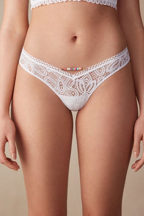 Intimissimi Hot Summer Days ‘80s Style Brazilian White - 001 - White | 0341XSKIM