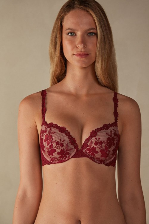 Intimissimi In Full Bloom Elettra Super Push-up Bra Red - 993i - Ribbon Red | 2739ZAVDF