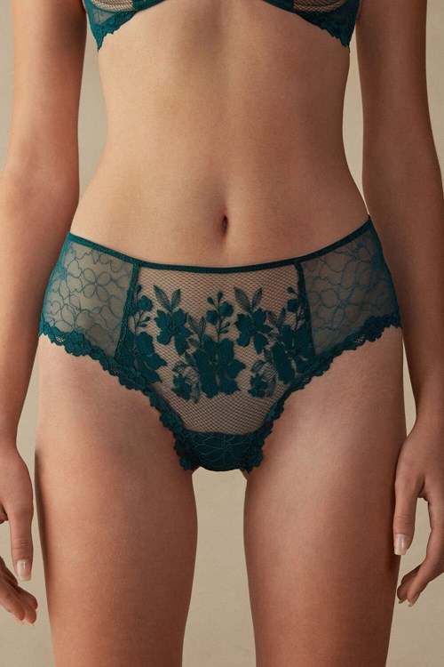 Intimissimi In Full Bloom Hipster Brazilian Green - 4572 - Evergreen | 4720UXSRL