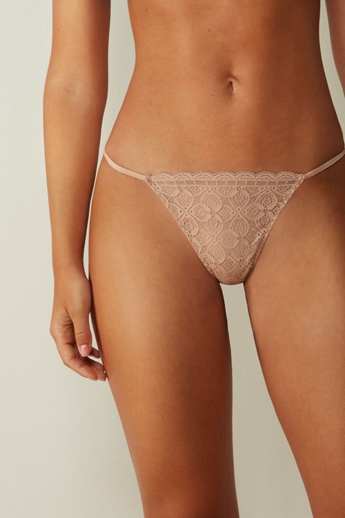 Intimissimi Lace String Thong Natural - 044 - Soft Beige | 1938ULGIM