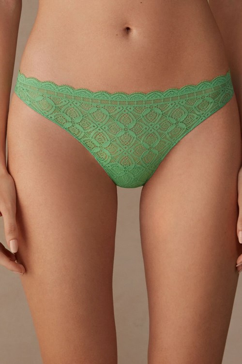 Intimissimi Lace and Microfiber Brazilian Green - 218j - Apple Mint | 5271ECWVQ