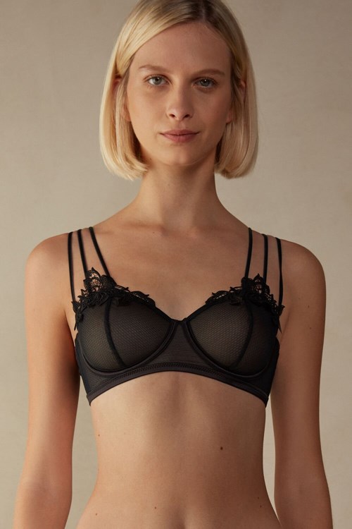 Intimissimi Layers of Lust Balconette Bra Black - 019 - Black | 3271EODWI