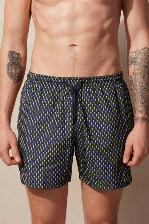 Intimissimi Micro Ice Cream Cone Print Swim Trunks Blue - 269j - Intense Blue Ice Cream Print | 0472GPAXY