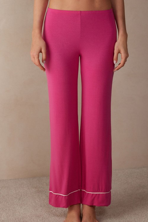 Intimissimi Pretty Flowers Full Length Modal Pants Pink | 0271UWDHQ