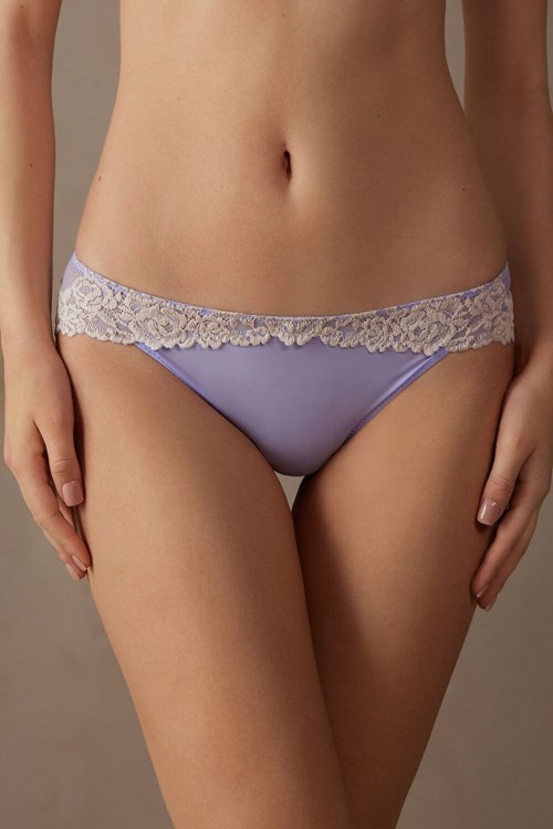 Intimissimi Pretty Flowers Panties Violet - 214j - Sweet Lavender / Ivory | 5402CWNJS