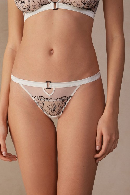 Intimissimi Pure Joy Brazilian Ivory - 4718 - Talc White / Black | 9376JDXAV