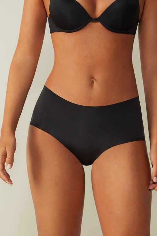 Intimissimi Seamless Microfiber Hipster Black - 019 - Black | 4187PVNQM