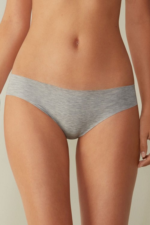 Intimissimi Seamless Supima® Cotton Panties Grey - 031 - Light Heathered Grey | 6085BCQWI