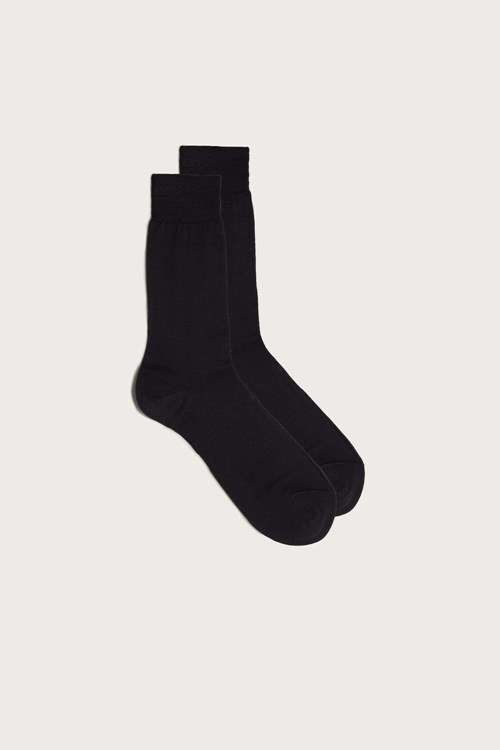 Intimissimi Short Sateen Egyptian Cotton Socks Grey - 780 - Anthracite | 6584PDOXV