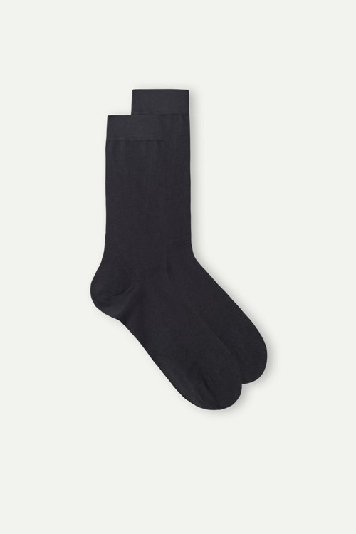 Intimissimi Short Socks in Stretch Supima® Cotton Grey - 780 - Anthracite | 2359AQTLD