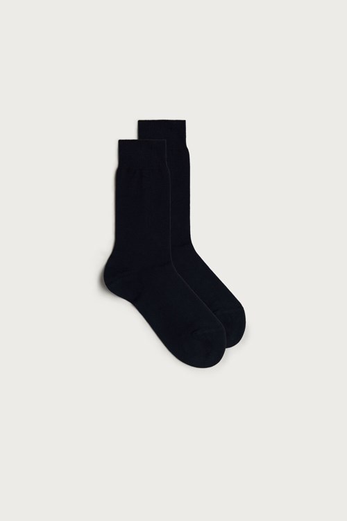 Intimissimi Short Warm Cotton Socks Blue - 016 - Blue | 4795TRJHL