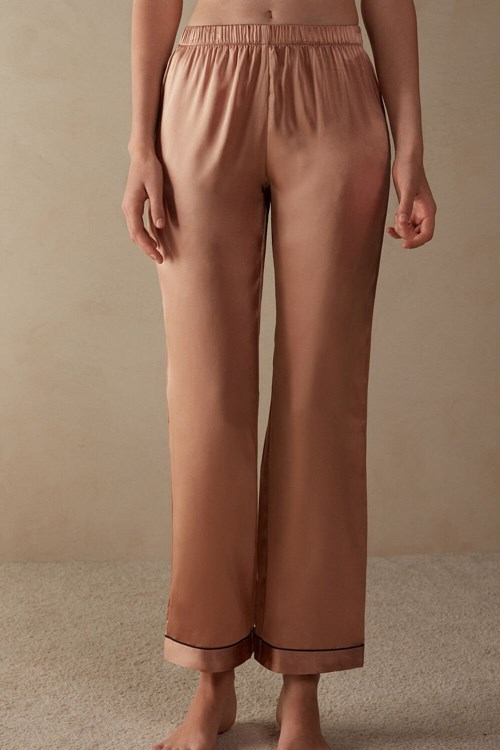 Intimissimi Silk Satin Pajama Pants Natural - 163i - Satin Pink | 0734JVZWO