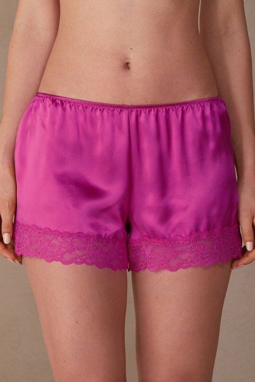 Intimissimi Silk Shorts Pink - 206j - Valentine Pink | 7096YVZHX