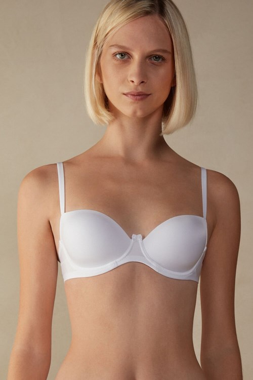 Intimissimi Sofia Balconette Bra in Ultralight Microfiber White - 001 - White | 5089VNQWB