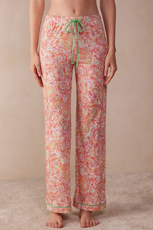 Intimissimi Summer Journey Ultrafresh Supima® Cotton Full Length Pants Multicolor - 240j - Summer Cashmere Print | 7920ANVOE