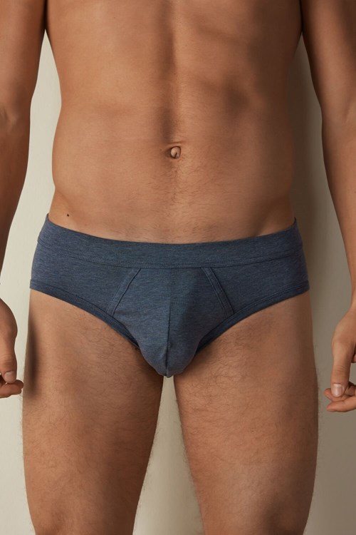 Intimissimi Supima® Cotton Briefs Blue - 5210 - Denim Blue Blend | 8412XCZUM