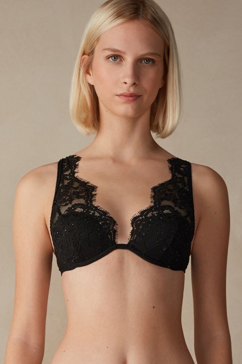 Intimissimi Time to Shine Elena Balconette Bra Black - 019 - Black | 9152OGIDU