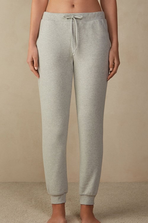 Intimissimi Warm Cuddles Full Length Cuffed Pants Grey - 5349 - Heathered Grey | 8169OQPRX