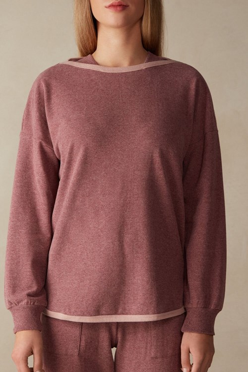 Intimissimi Winter Candies Long Sleeve Top Pink - 151j - Dark Pink | 1423GSZEN