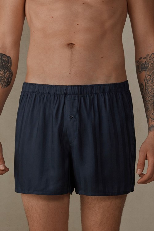 Intimissimi Woven Modal Boxers Blue - 095i - Dark Blue | 3706PUNLF