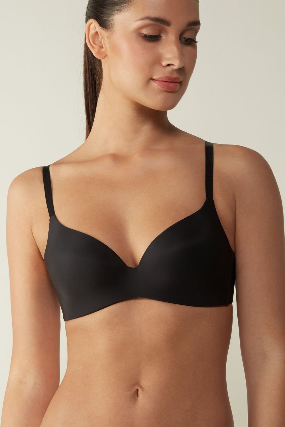 Intimissimi Adele Triangle Bra in Ultralight Microfiber Black - 019 - Black | 7265XEHZF