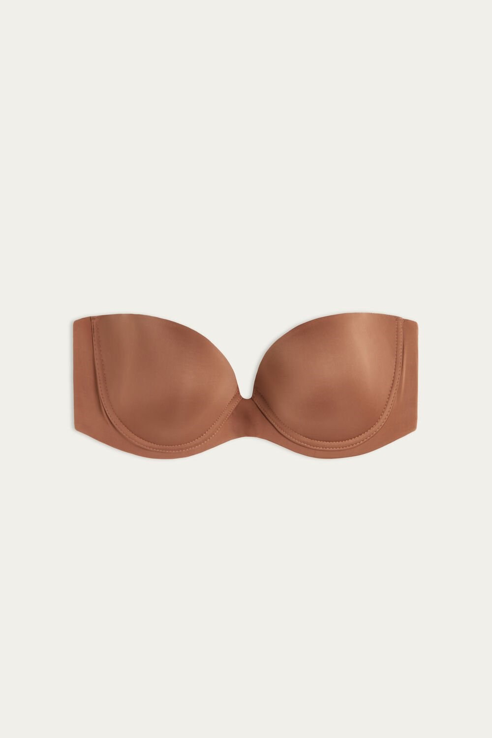 Intimissimi Anna Bandeau Bra in Ultralight Microfiber Natural - 502i - Dark Beige | 8976EJGAF