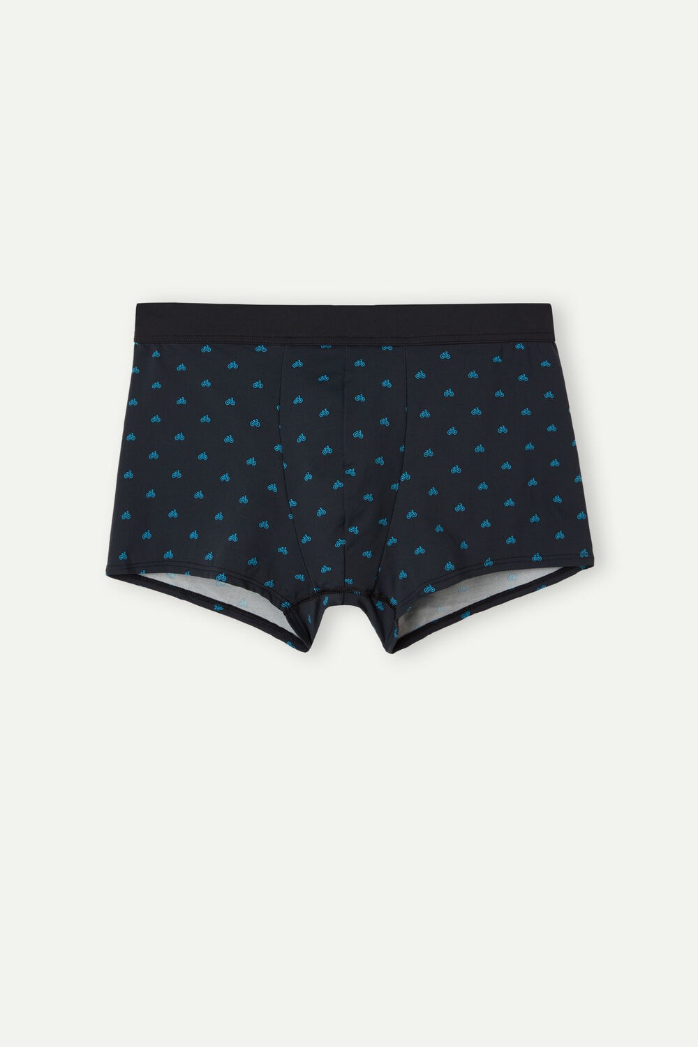 Intimissimi Bicycle Boxers in Microfiber Blue - 178j - Midnight Blue Bike Print | 9124AOKGE