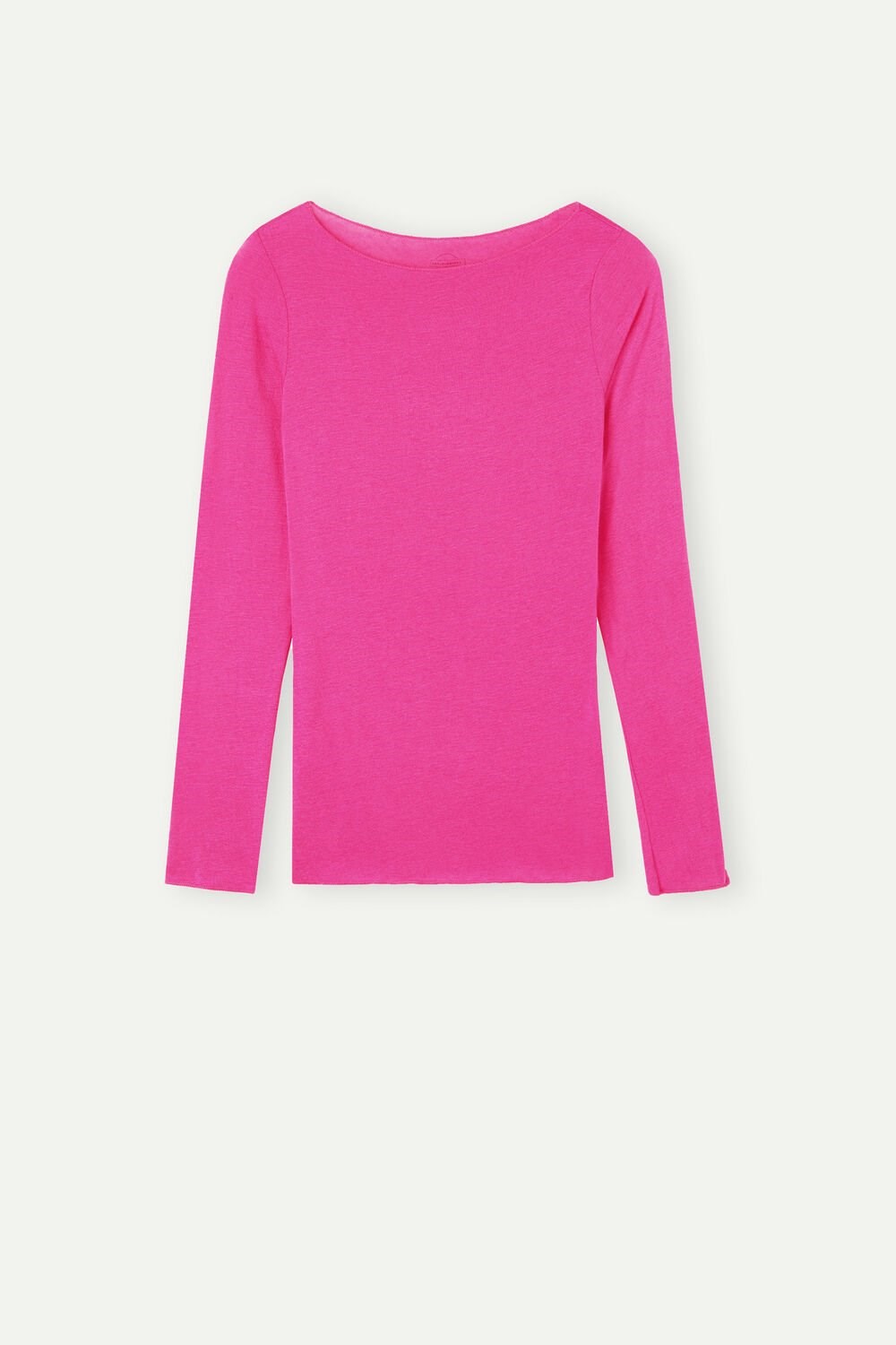 Intimissimi Boat Neck Modal Cashmere Ultralight Top Pink - 206j - Valentine Pink | 9036KYUEA