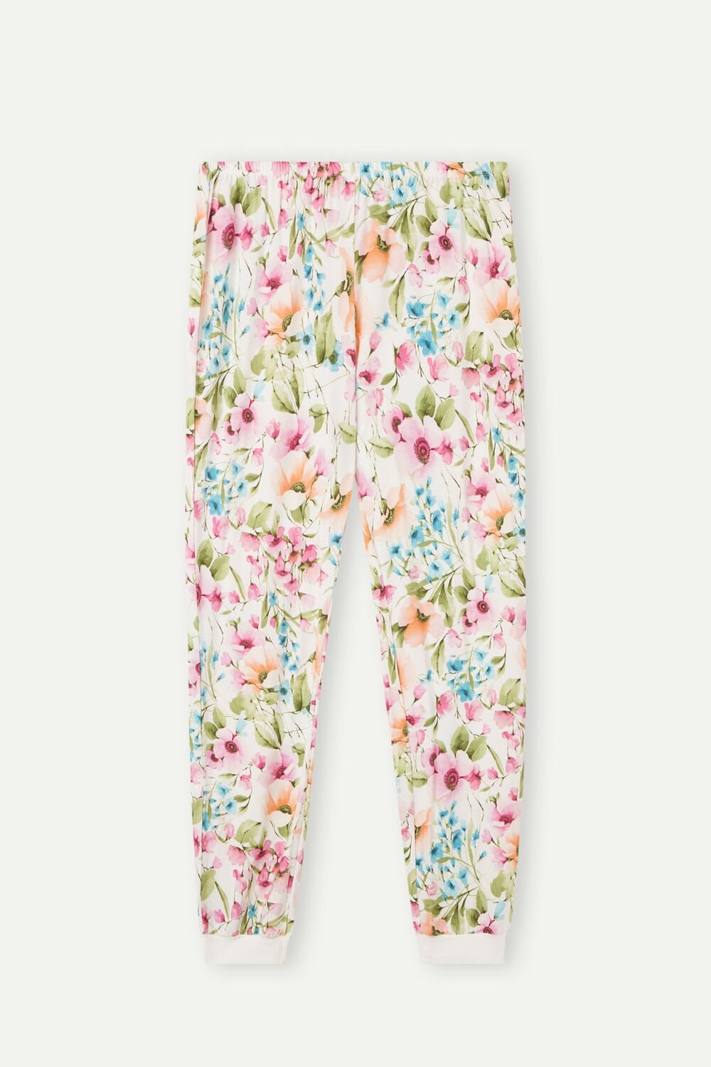 Intimissimi Botanical Lyrics Full Length Modal Pants White - 229j - Small Botanical Lyrics Print | 8902JOHPI