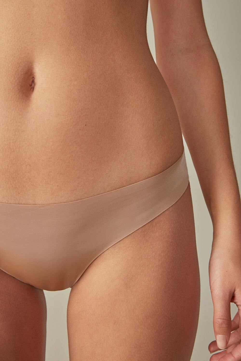 Intimissimi Brazilian Panties in Seamless Ultra Light Microfiber Natural - 044 - Soft Beige | 7940JFNPQ