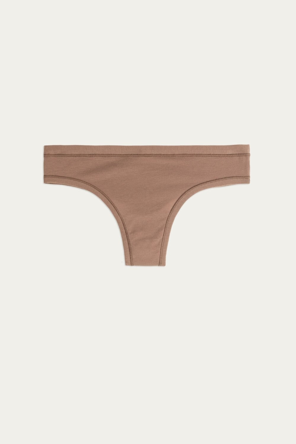 Intimissimi Brazilian Panties in Ultralight Supima® Cotton Natural - 502i - Dark Beige | 6320MJCEZ