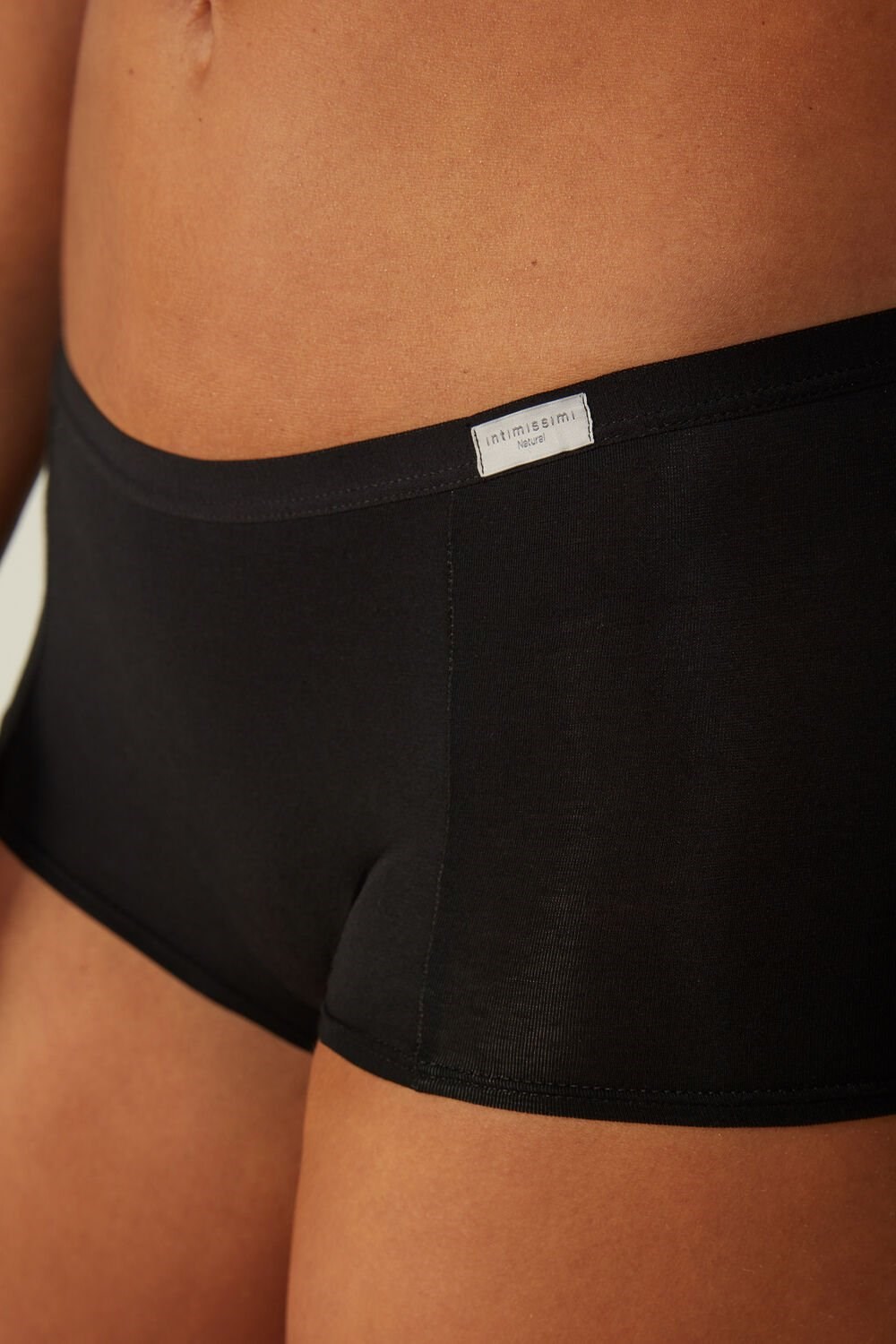 Intimissimi Cotton Boyshorts Black - 019 - Black | 1408XYVBS