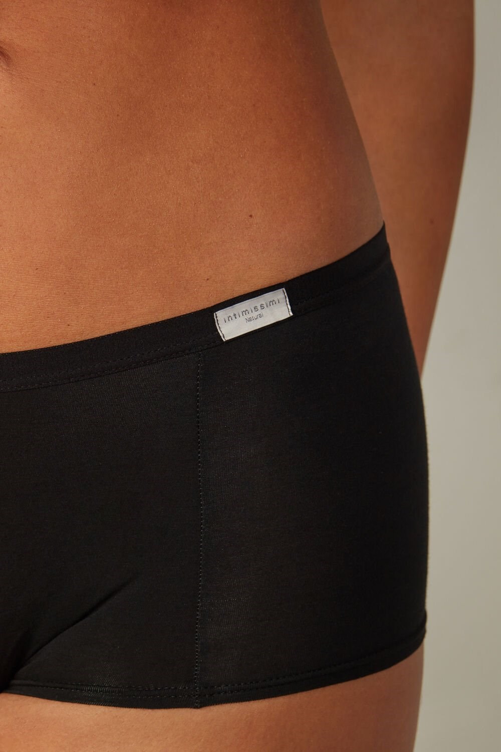 Intimissimi Cotton Boyshorts Black - 019 - Black | 1408XYVBS