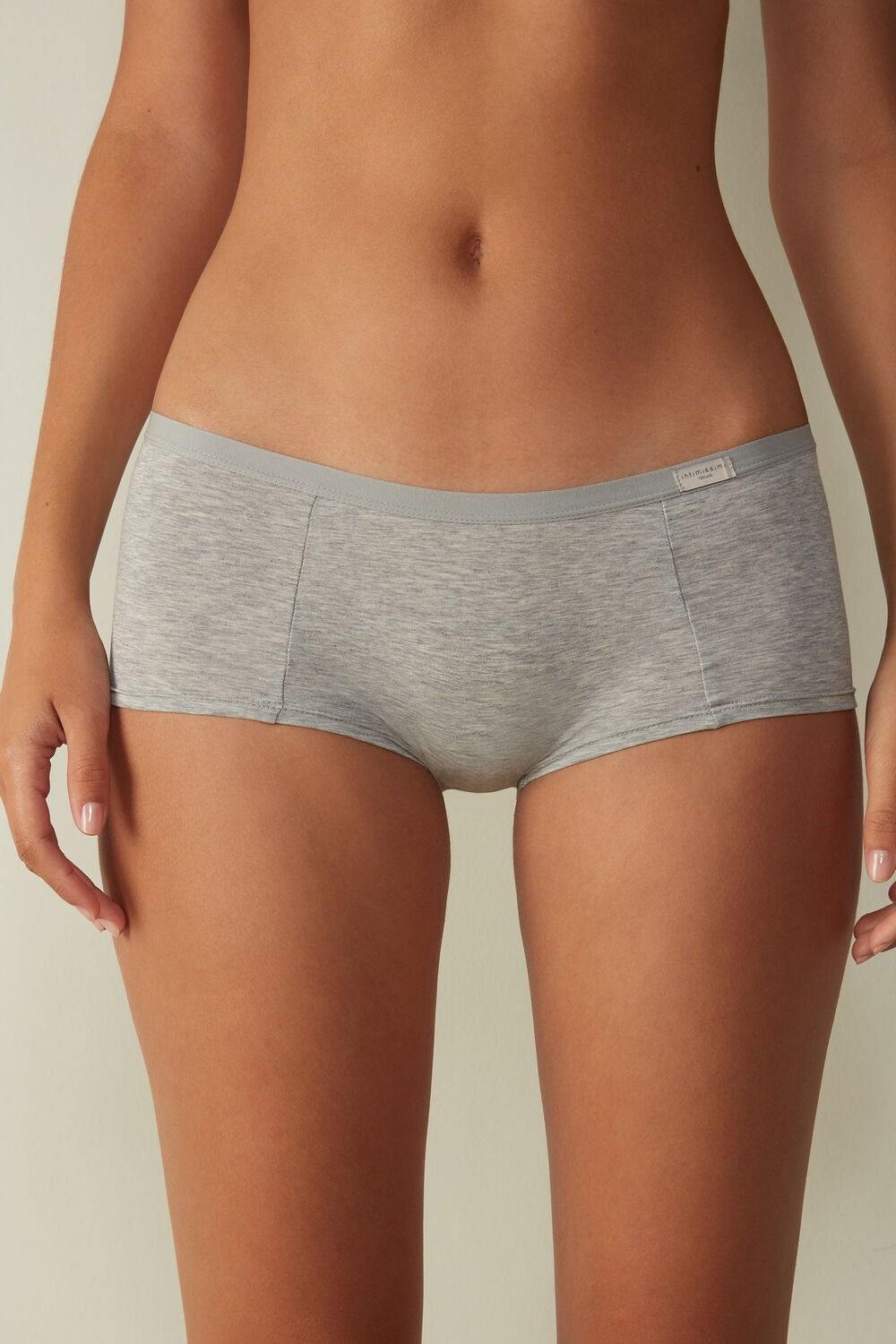 Intimissimi Cotton Boyshorts Grey - 031 - Light Heathered Grey | 9751AOGPX