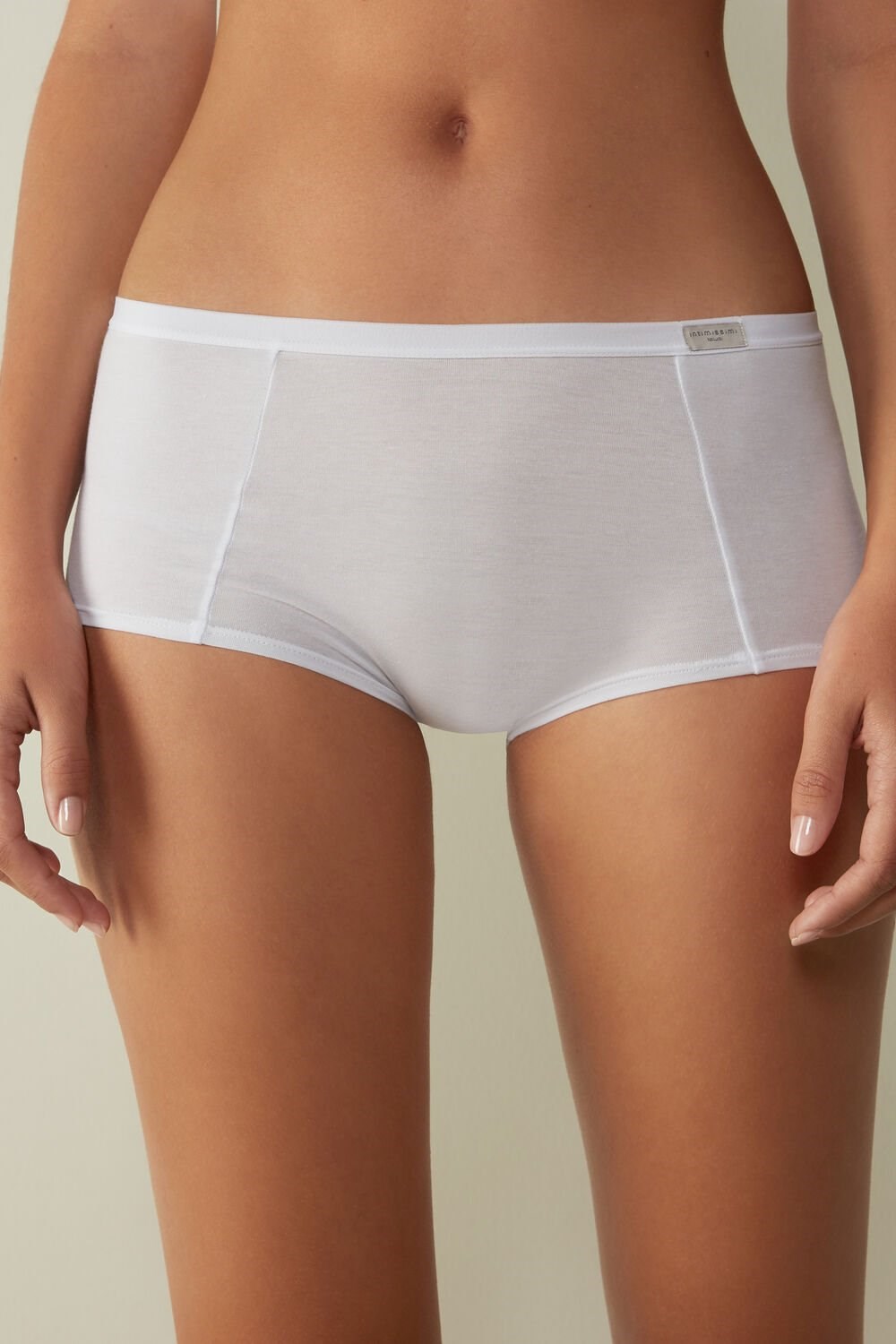 Intimissimi Cotton Boyshorts White - 001 - White | 8539OLZAH