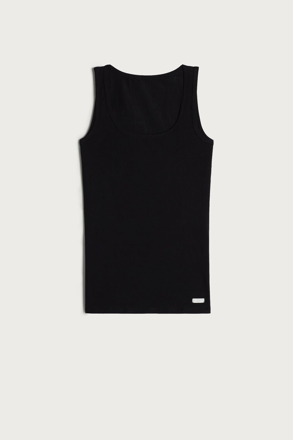 Intimissimi Cotton Tank Top Black - 019 - Black | 1264TBNYZ