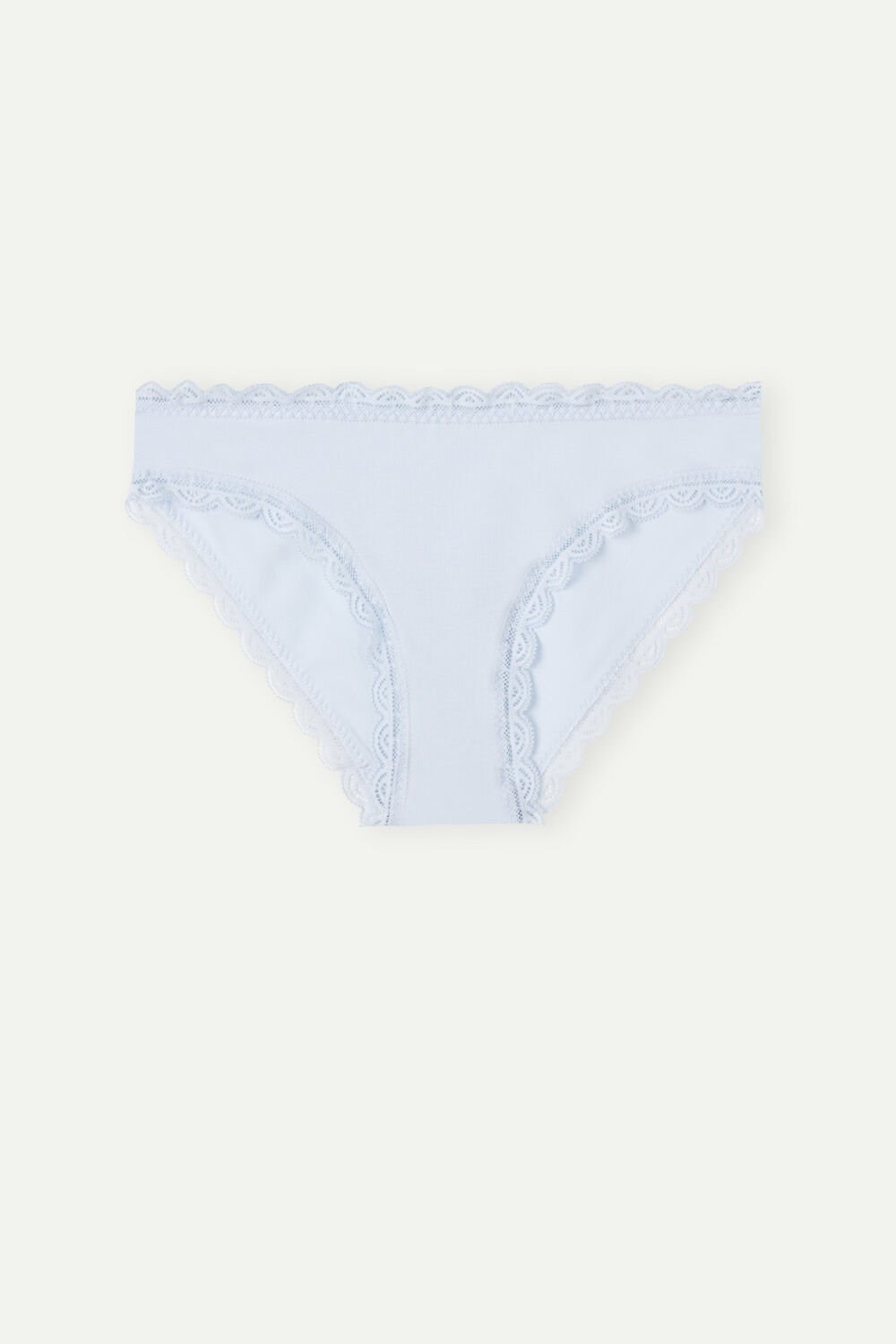 Intimissimi Cotton and Lace Panties Blue - 220j - Airy Blue | 7952FDIAE