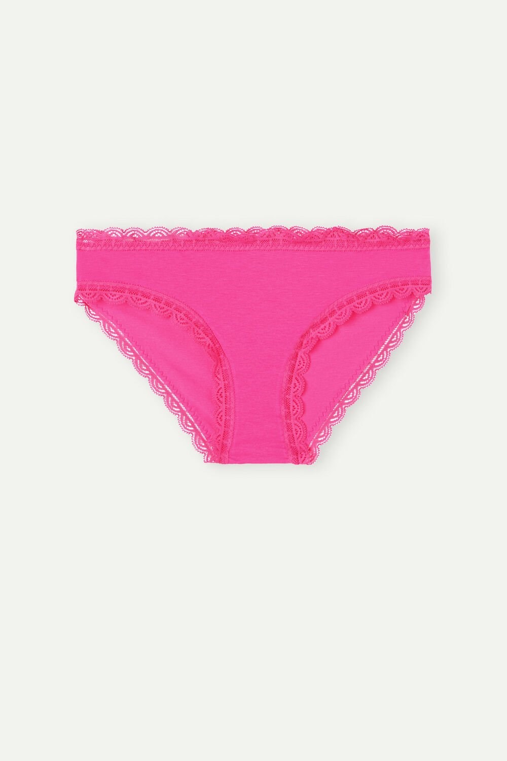 Intimissimi Cotton and Lace Panties Pink - 206j - Valentine Pink | 7412VXCIJ