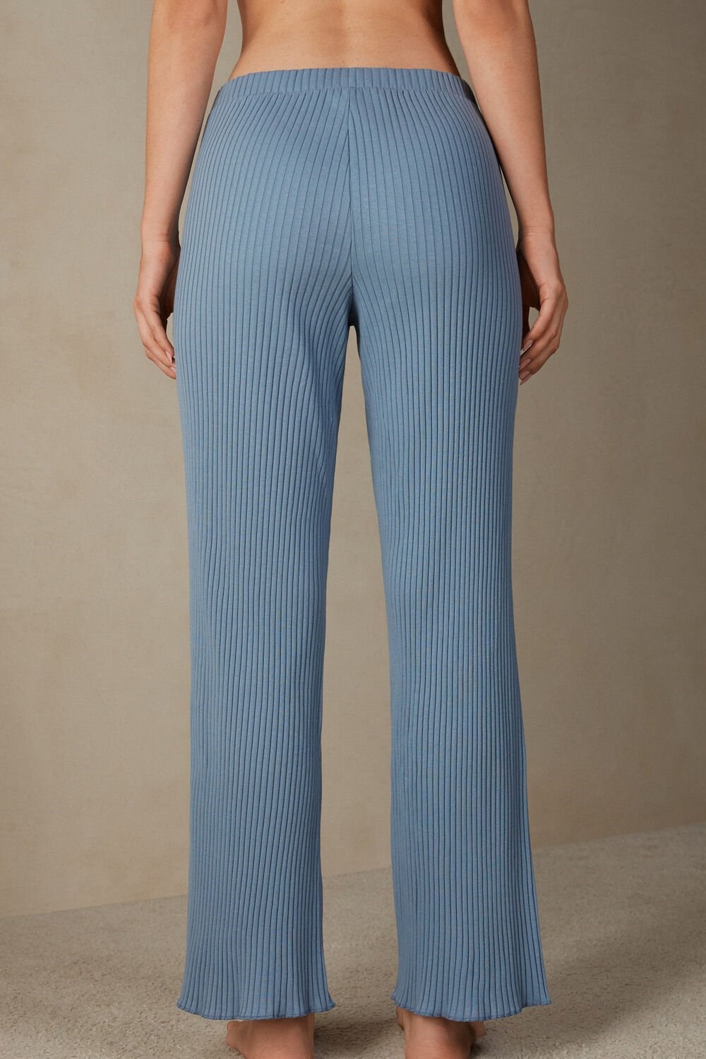 Intimissimi Cozy Mountains Ribbed Pants Blue - 5503 - Bianco | 5031TYEOI