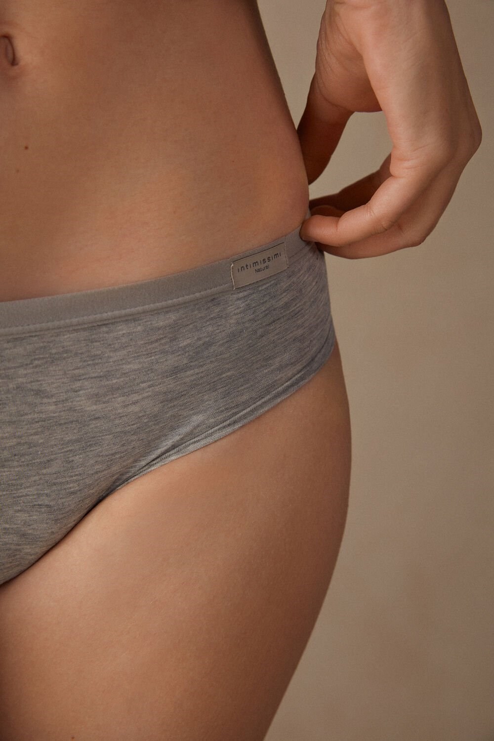 Intimissimi Cozy Panties in Cotton Grey - 031 - Light Heathered Grey | 2379PQGUI