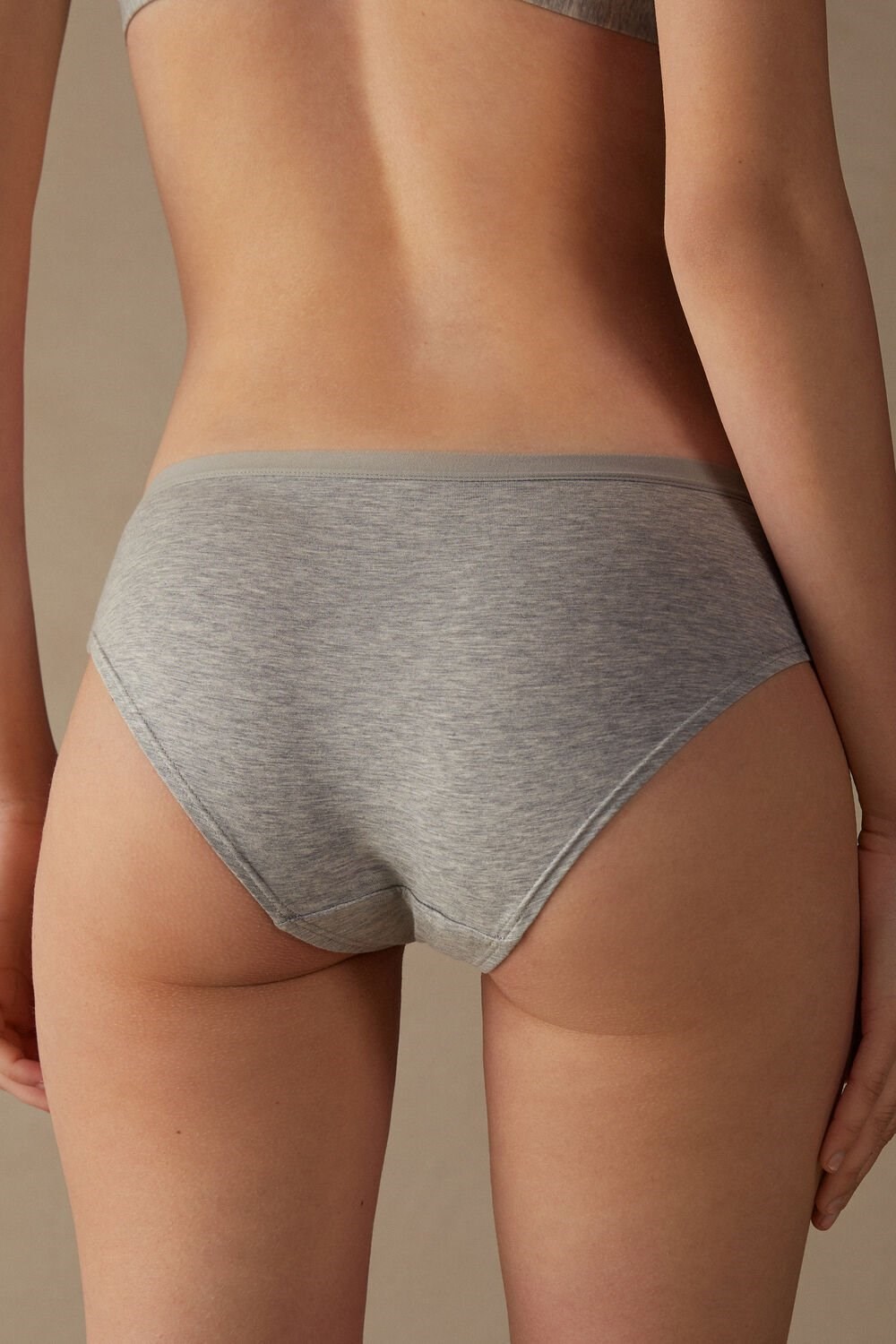 Intimissimi Cozy Panties in Cotton Grey - 031 - Light Heathered Grey | 2379PQGUI