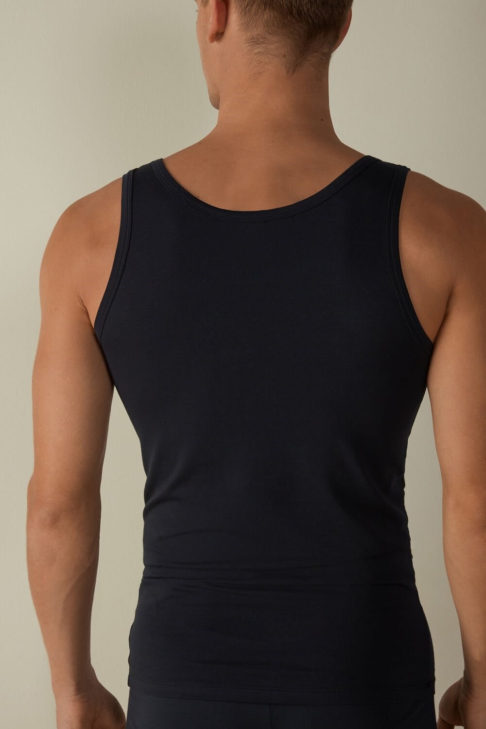 Intimissimi Crew Neck Tank Top Blue - 800 - Midnight Blue | 3102EJHYB